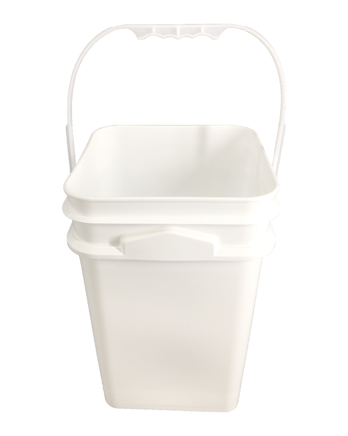 2 Gallon/8 Liter 30 Series White HDPE Square Pail with Handle