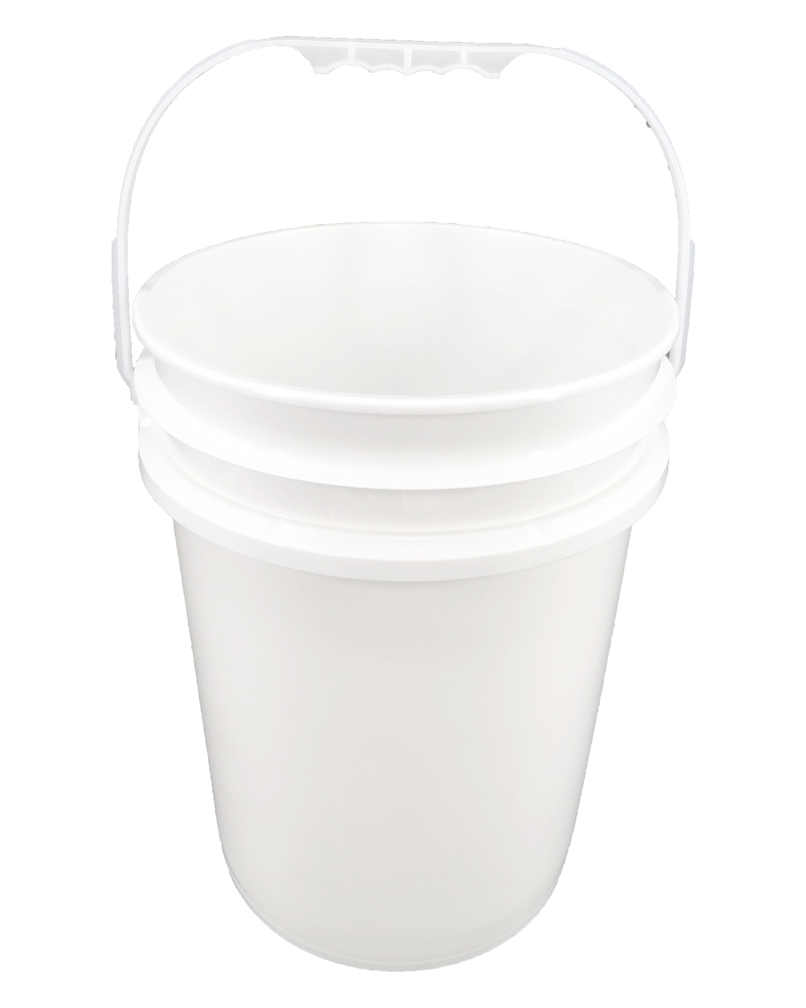 2gal White HDPE Plastic Open Head Buckets - White